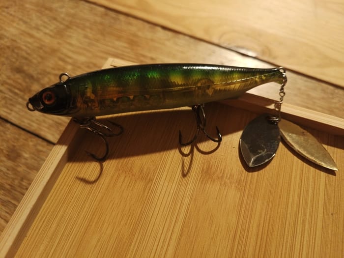 Vieux Leurre De Pêche Vintage - Crankbait En Bois Pour Eau Douce
